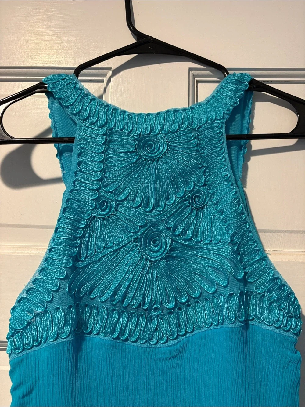 bebe Teal Crochet-Trim Sleeveless Camisole - Picture 4 of 4